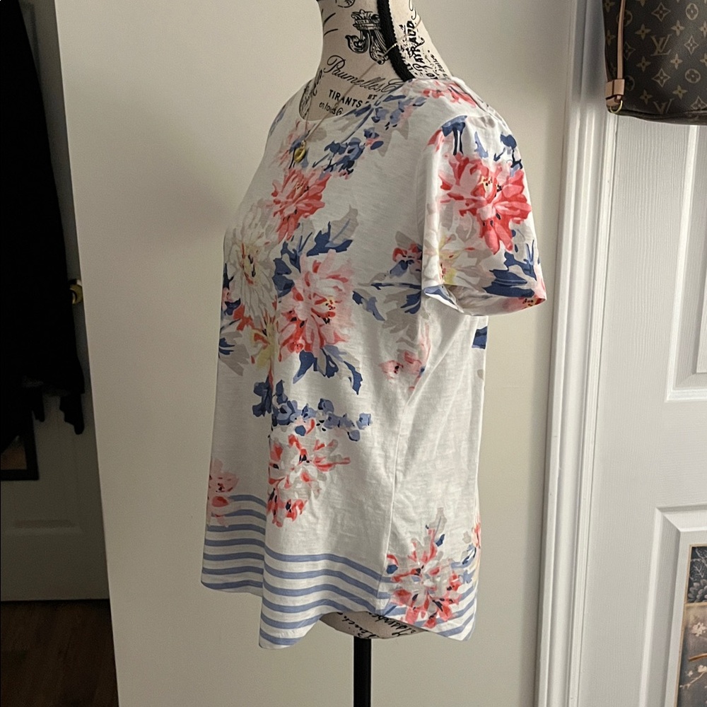 🍎Alia Floral Short Sleeve Top - Pink, Blue, White - Picture 6 of 9